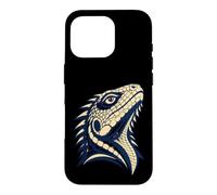 Custodia per iPhone 16 Pro Colorful Bearded Dragon Face Reptile Animal Lover