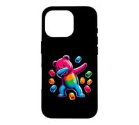 Custodia per iPhone 16 Pro Colorful Dabbing Gummy Bear Candy Lovers Kids Boys Bear Dab