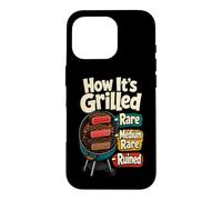 Custodia per iPhone 16 Pro Come è divertente barbecue alla griglia Pitmaster Steak Humor