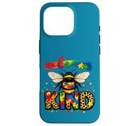 Custodia per iPhone 16 Pro Consapevolezza dell'autismo Be Kind - Cute Rainbow Bee Puzzle Awareness