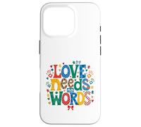 Custodia per iPhone 16 Pro Consapevolezza dell'autismo L'amore non ha bisogno di parole Puzzle