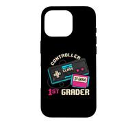 Custodia per iPhone 16 Pro Controller Class 1st Grader First Grade Retro Gamer Kid