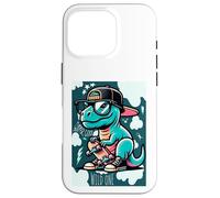 Custodia per iPhone 16 Pro Cool Skate Dino Baby Dinosaur Cartoon for Kids