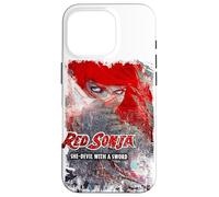 Custodia per iPhone 16 Pro Copertina a fumetti Red Sonja Jenny Frison She-Devil Warrior Sword