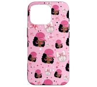 Custodia per iPhone 16 Pro Coquette - Fiocchi da donna, motivo: palla da discoteca, colore: nero