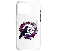 Custodia per iPhone 16 Pro Corvo nero Corvo Rose Colomba Bianche - L'amore degli opposti