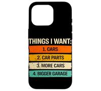 Custodia per iPhone 16 Pro Cose che voglio Auto Ricambi Auto Garage Più Grande Divertente Amante Dell'automobile