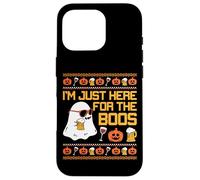 Custodia per iPhone 16 Pro Costume divertente per Halloween con scritta "I'm just here for the boos"