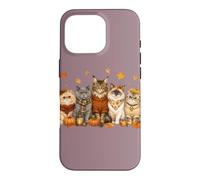 Custodia per iPhone 16 Pro Cozy Fall Autumn Cute Cat Funny Cat Kitten Lover