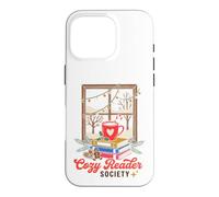 Custodia per iPhone 16 Pro Cozy Reader Society Christmas Book Lover Winter Reading