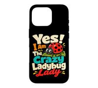 Custodia per iPhone 16 Pro Crazy Ladybug Lady Gardener Insetto Umorismo
