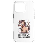 Custodia per iPhone 16 Pro Creating My Dream Horse Kawaii - Pony pastello