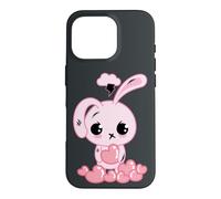 Custodia per iPhone 16 Pro Creepy Carino Pastello Goth Bunny Menhera Estetica Kawaii