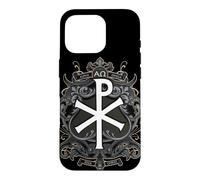 Custodia per iPhone 16 Pro Cristogramma Gesù Cristo Simbolo Chi Ro Alpha Omega Cattolico