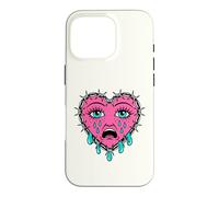 Custodia per iPhone 16 Pro Crying Heart Tattoo - Traditional Old School Tattooed Inked