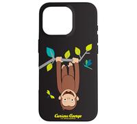 Custodia per iPhone 16 Pro Curious George Spring Hang Time Adventure
