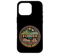 Custodia per iPhone 16 Pro Cusco Perù Round Travel Souvenir City Landmark Tourist Gift