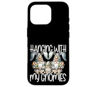 Custodia per iPhone 16 Pro Cute Bunny Gnome Easter Fun Graphic Hanging With My Gnomies