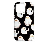 Custodia per iPhone 16 Pro Cute Spooky Ghost Pastel Goth Retro Groovy Halloween Black