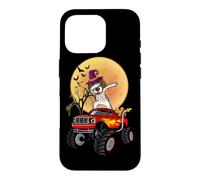 Custodia per iPhone 16 Pro Dabbing German Shorthaired Witch Hat Monster Truck Halloween