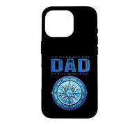 Custodia per iPhone 16 Pro Dad The Man Myth Legend Cool Nautical Compass Festa del papà