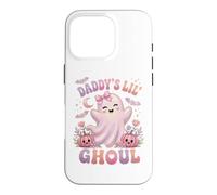 Custodia per iPhone 16 Pro Daddy's Lil' Ghoul Funny Pastel Pink Ghost Halloween Graphic