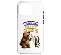 Custodia per iPhone 16 Pro Daddys Little Stinker Bear Skunk Puzza campeggio nei boschi