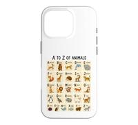 Custodia per iPhone 16 Pro Dalla A alla Z per imparare l'alfabeto degli animali per bambini e amanti degli animali