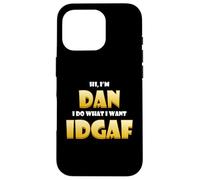 Custodia per iPhone 16 Pro Dan Costume IDGAF Cute Personalized First Name Daniel/Dan