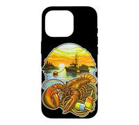 Custodia per iPhone 16 Pro Dawn Harbor Boat Silhouette Art