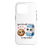 Custodia per iPhone 16 Pro Design con scritta "You're the Milk to My Cookie"