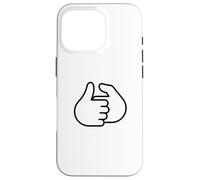 Custodia per iPhone 16 Pro Design divertente con scritta "Let's Have A Thumb War"