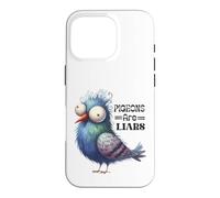 Custodia per iPhone 16 Pro Design divertente con uccellini piccioni e bugiardi