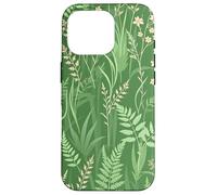 Custodia per iPhone 16 Pro Design ispirato alla natura botanica del prato della felce del bosco