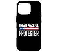 Custodia per iPhone 16 Pro Design patriottico della bandiera USA di manifestante pacifico non pagato