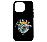 Custodia per iPhone 16 Pro Design retrò anticato a forma di squalo della Florida di Destin Beach