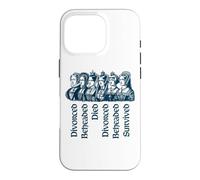 Custodia per iPhone 16 Pro Destini delle sei mogli di Enrico VIII Navy Print