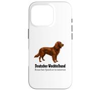 Custodia per iPhone 16 Pro Deutscher Wachtelhund Dog Bold Humor e Spaniel Sass