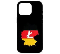 Custodia per iPhone 16 Pro Deutschland Litecoin German Flag Cryptocurrency Litecoin LTC