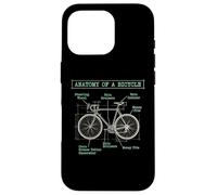 Custodia per iPhone 16 Pro Diagramma divertente di anatomia della bicicletta Giornata mondiale della bici umorismo del ciclista