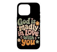 Custodia per iPhone 16 Pro Dio è follemente innamorato di te Fede cristiana Inspirational