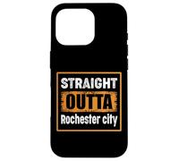 Custodia per iPhone 16 Pro Direttamente fuori Rochester città New York USA Vintage Humor