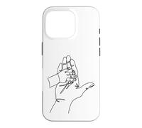Custodia per iPhone 16 Pro Disegno a una linea: mani che raccontano storie