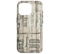 Custodia per iPhone 16 Pro Disegno di giornale vecchio muro