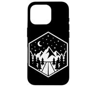 Custodia per iPhone 16 Pro Distintivo di montagna Notte Sentieri Escursionismo
