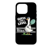 Custodia per iPhone 16 Pro Divertente Anatra Da Padel Indovina Il Mio Livello Livello