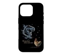 Custodia per iPhone 16 Pro Divertente antenato di pollo T-Rex Ricorda chi sei