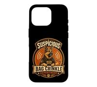 Custodia per iPhone 16 Pro Divertente borsa per gli amanti dei cani con merenda del dipartimento increspato