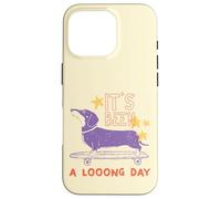 Custodia per iPhone 16 Pro Divertente Citazione Cane Skateboard Dopo Una LUNGA Giornata