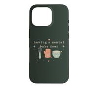 Custodia per iPhone 16 Pro Divertente cottura mentale Bake Down Baking Pun